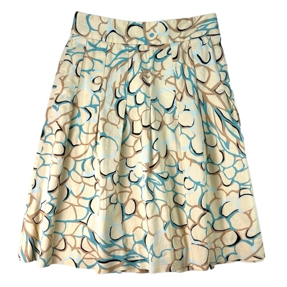 Lilly Pulitzer MultiColor Abstract Pleated KneeLength ALine Skirt Womens Size 0 - Picture 9 of 9